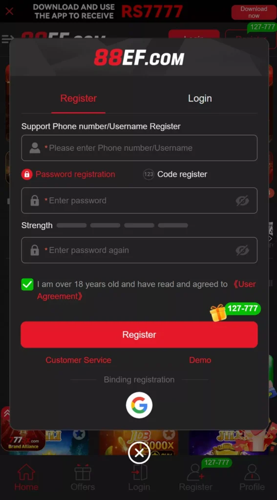 88EF Game Register Interface