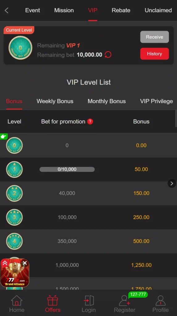88EF Game VIP Bonus